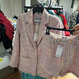 NWT Walter Baker Blazer & Shorts Set. Tweed, Elegant outfit